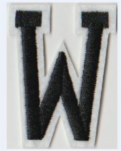 Letter W stoffen opstrijk patch