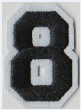 Numéro 8 Huit Applique Fer Sur Patch