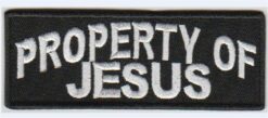 Aufnäher „Eigentum von Jesus“ zum Aufbügeln