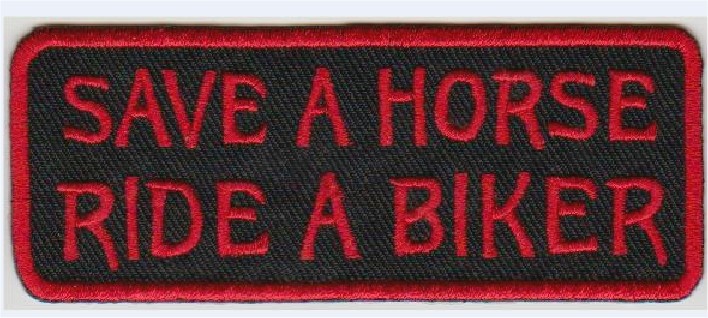 Save a Horse Ride a Biker Applikation zum Aufbügeln