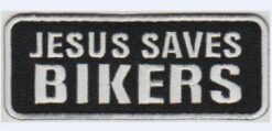 Jesus Saves Bikers stoffen opstrijk patch