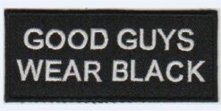 „Good Guys Wear“ schwarzer Applikations-Aufnäher zum Aufbügeln