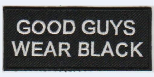 „Good Guys Wear“ schwarzer Applikations-Aufnäher zum Aufbügeln