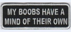 My boobs have a stoffen opstrijk patch