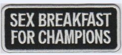 Sex Breakfast for Champions Applikation zum Aufbügeln