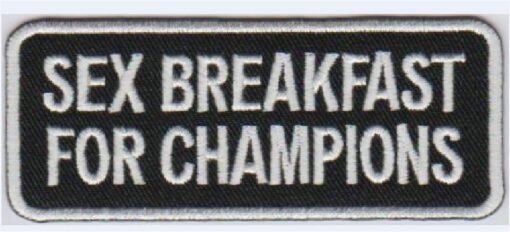 Sex Breakfast for Champions stoffen opstrijk patch