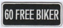 60 Free Biker stoffen opstrijk patch