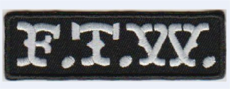 F.T.W. stoffen opstrijk patch