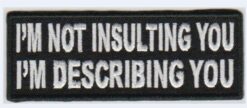 Je ne t'insulte pas applique patch thermocollant