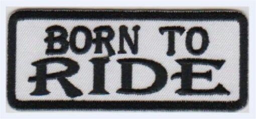 Écusson thermocollant en tissu Born to Ride