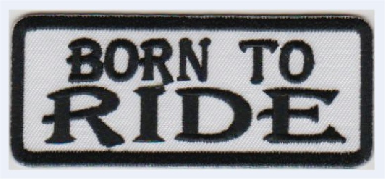 Stoffaufnäher „Born to Ride“ zum Aufbügeln