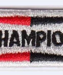 Écusson thermocollant Champion appliqué