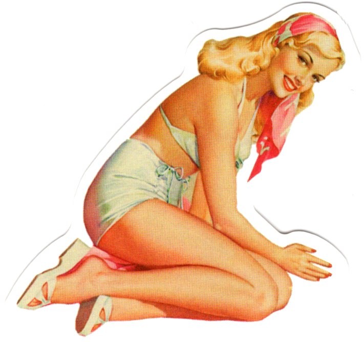 Pin-Up-Girl-Aufkleber