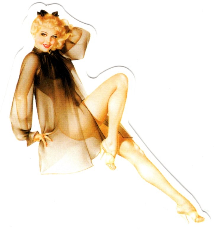 Pin-Up-Girl-Aufkleber