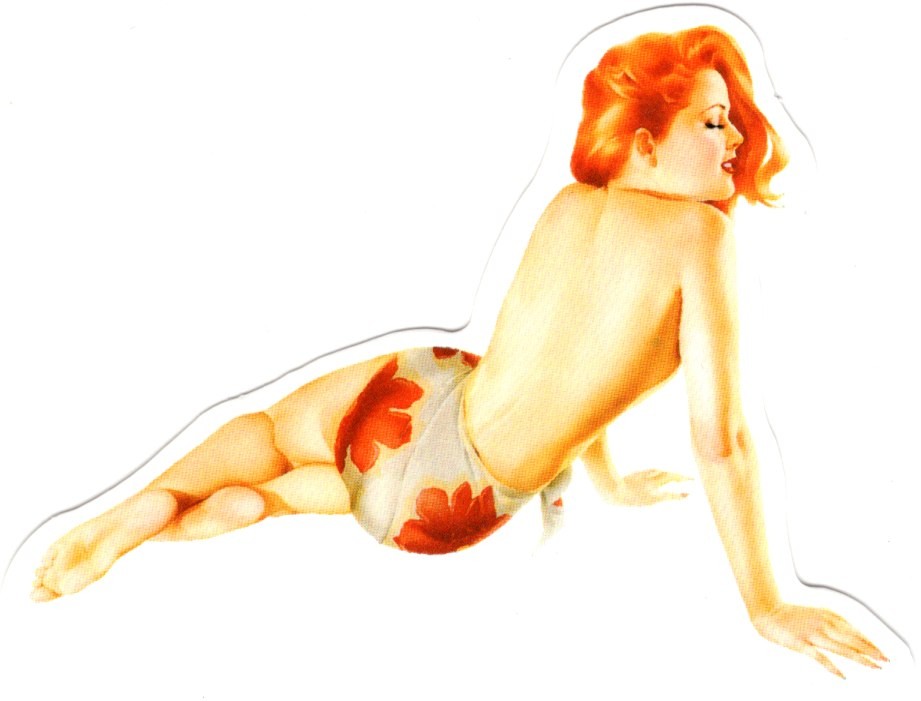 Pin-Up-Girl-Aufkleber