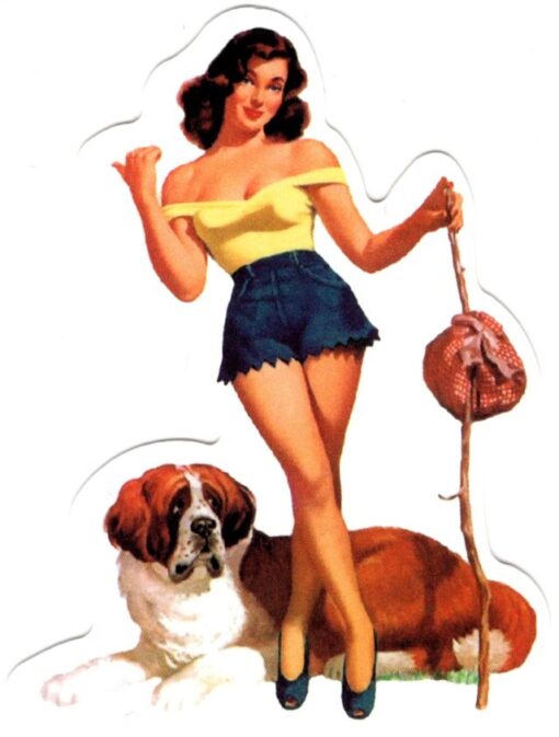 Pin-Up-Girl-Aufkleber