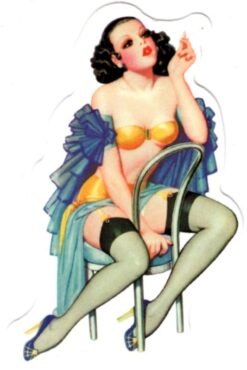Pin-Up-Girl-Aufkleber