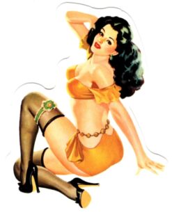 Pin-Up-Girl-Aufkleber