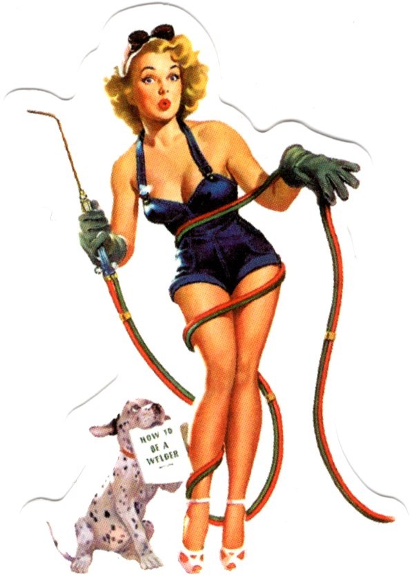 Pin-Up-Girl-Aufkleber