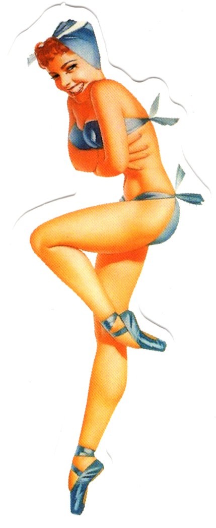 Sticker Pin Up Girl
