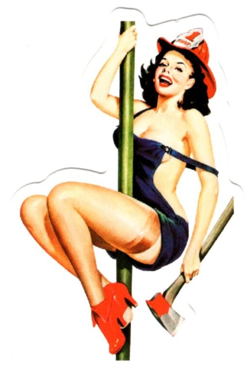 Pin-Up-Girl-Aufkleber
