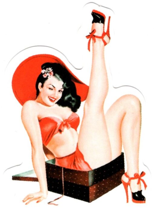 Pin-Up-Girl-Aufkleber