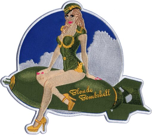 Blonde Bombshell stoffen opstrijk patch