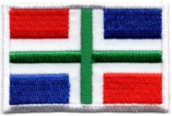 Groningen vlag stoffen opstrijk patch