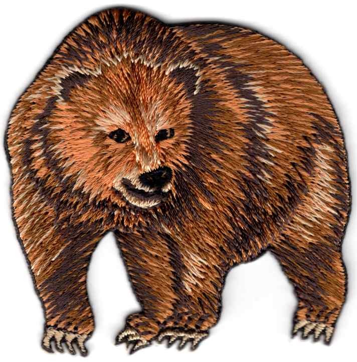 Ours brun applique fer sur patch