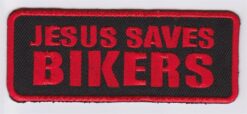 Jesus Saves Bikers stoffen Opstrijk patch