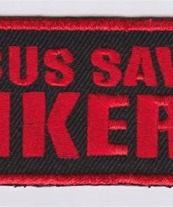 Jesus Saves Bikers stoffen Opstrijk patch