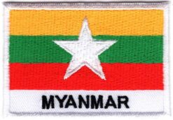 Myanmar stoffen opstrijk patch