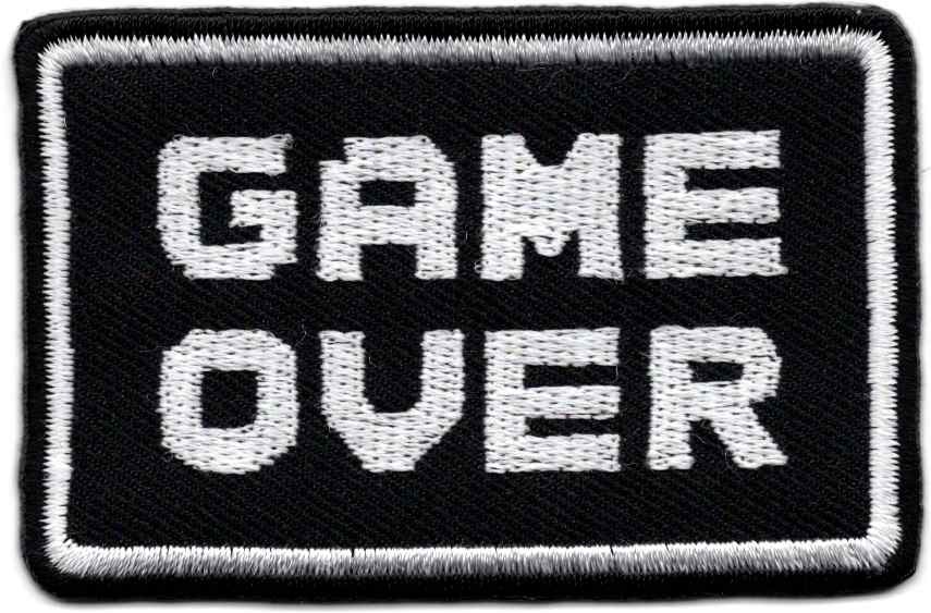 Game Over Aufnäher zum Aufbügeln