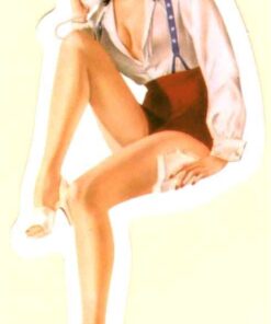 Pin-Up-Girl-Aufkleber