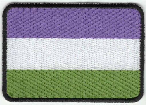 Écusson thermocollant avec applique drapeau Genderqueer