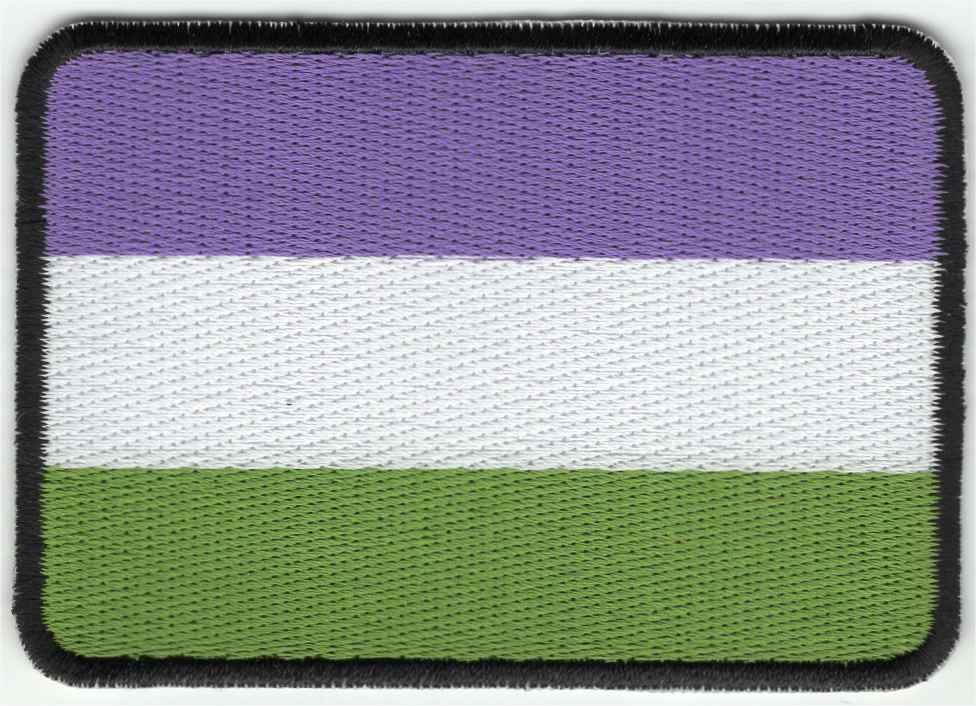Écusson thermocollant avec applique drapeau Genderqueer