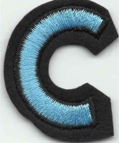 Letter C stoffen opstrijk patch