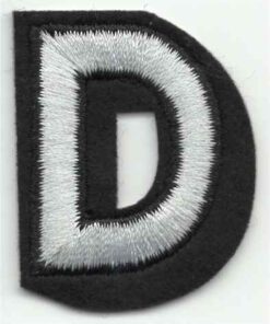 Letter D stoffen opstrijk patch