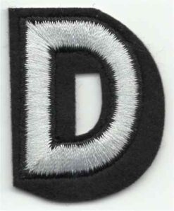 Letter D stoffen opstrijk patch