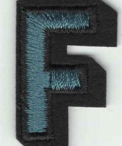 Letter F stoffen opstrijk patch