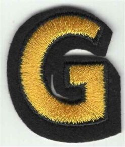 Letter G stoffen opstrijk patch