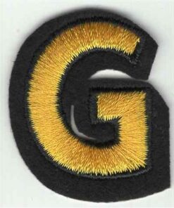 Letter G stoffen opstrijk patch