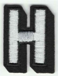 Letter H stoffen opstrijk patch