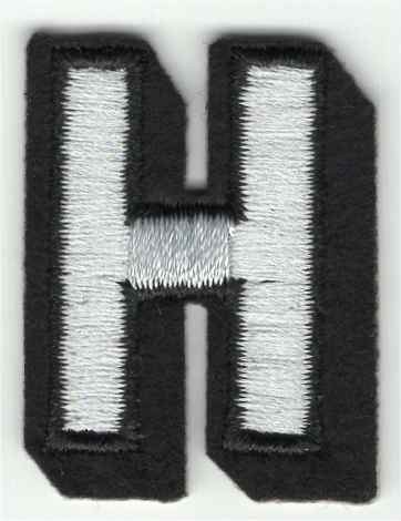 Buchstabe H Applikation zum Aufbügeln