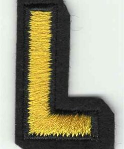 Letter L stoffen opstrijk patch