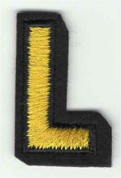 Letter L stoffen opstrijk patch