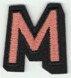 Lettre M Applique Fer Sur Patch