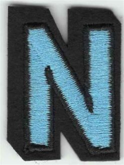 Letter N stoffen opstrijk patch