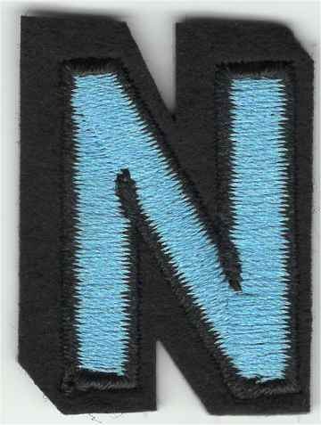 Letter N stoffen opstrijk patch