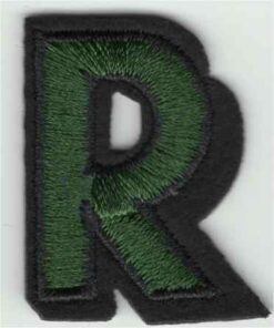 Letter R stoffen opstrijk patch